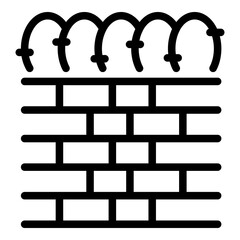 Brick wall icon outline vector. Migrant people. War family