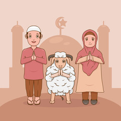 Couple happy eid al adha