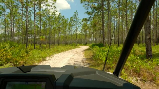Off road fun on a side by side atv Florida trails