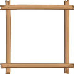 Wood frame in cartoon style