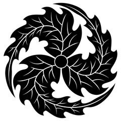 家紋です。三つ柊巴といいます。