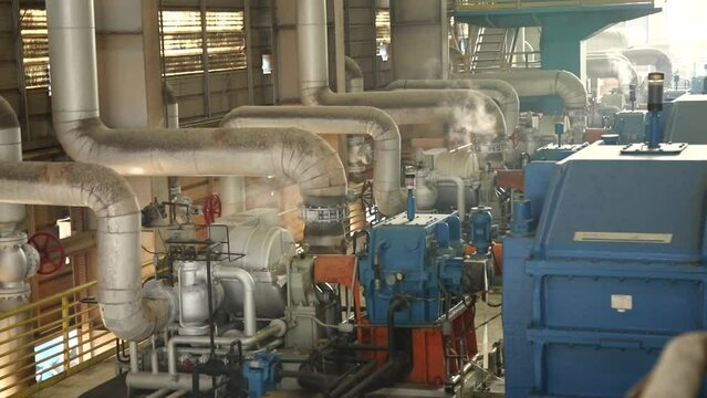 turbine in the sugar cane industry coupled to the gearbox