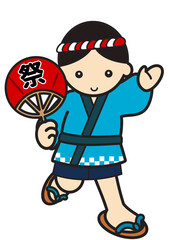 法被姿の男の子