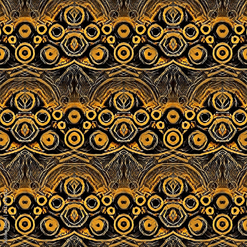 Poster bright square art deco repeating pattern and geometric design
