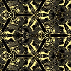 BRIGHT SQUARE art deco repeating pattern and geometric design