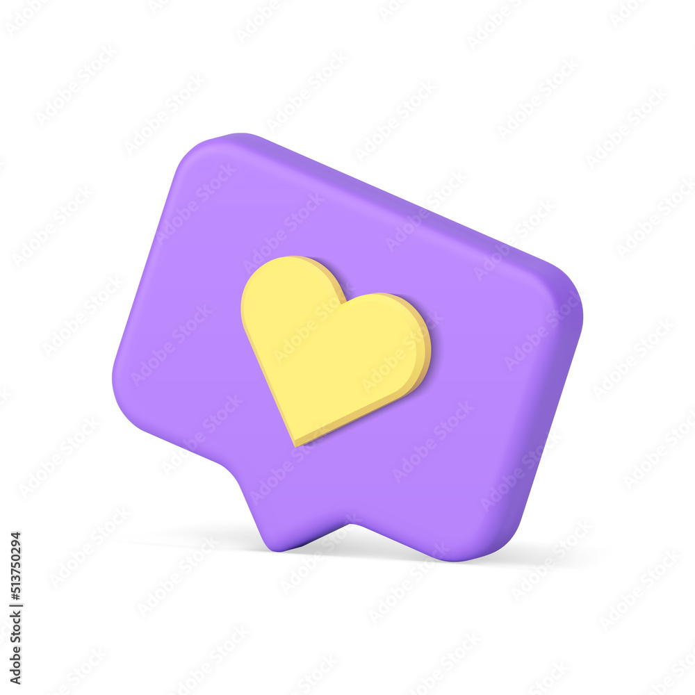 Poster social media networks like alert quick tips button notification template realistic 3d icon vector