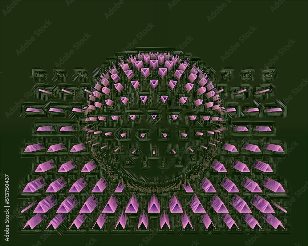 Aufkleber 3d exploding spheres on a plain background