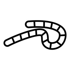 Farm worm icon outline vector. Garden soil. Animal ground