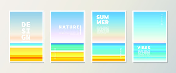abstract cover with elegant gradient color summer season theme design