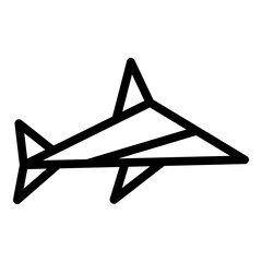 Origami dolphin icon outline vector. Geometric animal. Art object