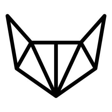 recommend clip art: Origami fox head icon outline vector. Geometric animal. Japan polygon