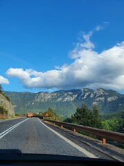 Road in mountains of Greek