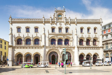 Rossio Railway Station in Lisbon. Portugal