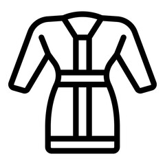 Textile robe icon outline vector. Cloth fabric. Folded clean