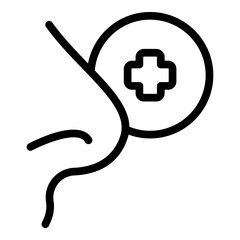 Skin nose care icon outline vector. Clinic health. Dry disease