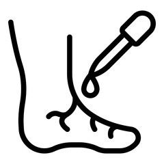 Drop skin care icon outline vector. Foot care. Dry disease