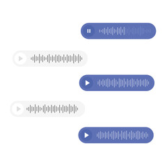 Fototapeta premium Voice Messages icon. Message bubble for social media. Modern flat style vector illustration.