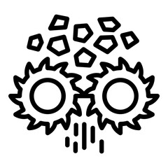 Glass production melting icon outline vector. Factory pvc. Float making