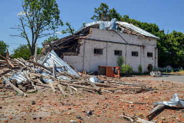 Kiev region after liberation from the Russian invaders. Everywhere there were burned cars, broken...