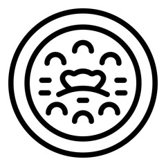 Portugal soup icon outline vector. Food cod. Meal tart