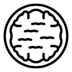 Tart meal icon outline vector. Food cuisine. Belem cod
