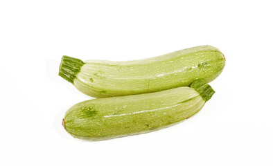 Vegetable marrow isolated on white background. Fresh organic courgette