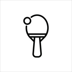 Ping pong Icon in trendy flat style isolated on white background. Sport symbol for your web design, logo, UI.