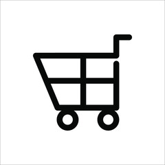 Shopping cart icon vector illustration on white background
