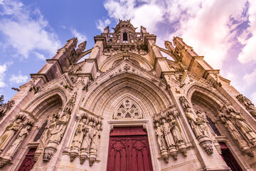 Fototapeta premium Our Lady of the Children basilica, Chateauneuf sur Cher, France