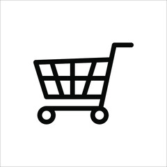 Shopping cart icon vector illustration on white background