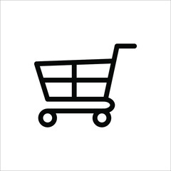 Shopping cart icon vector illustration on white background