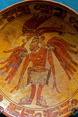 Vasija policroma . Museo Nacional de antropologia. Estado de Mexico D.F. Mexico.