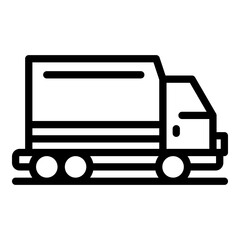 Truck cargo icon outline vector. Service export. Transport container