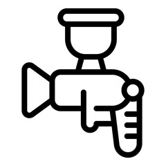Obraz premium Gun painter icon outline vector. Car spray. Painter repair