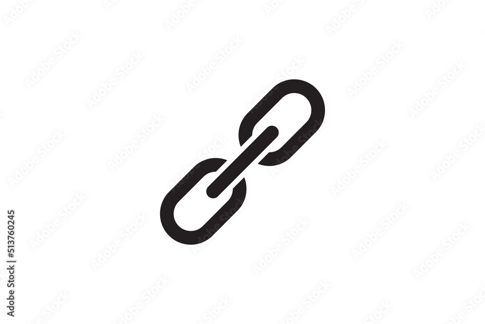 Poster chain link icon. connection sign vector illustration. linked interface design.