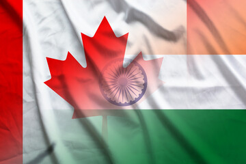 Canada and India official flag transborder relations IND CMR