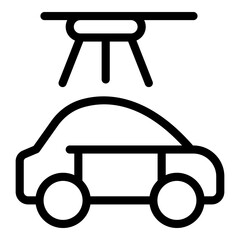 Car auto spray icon outline vector. Check car body. Service repair