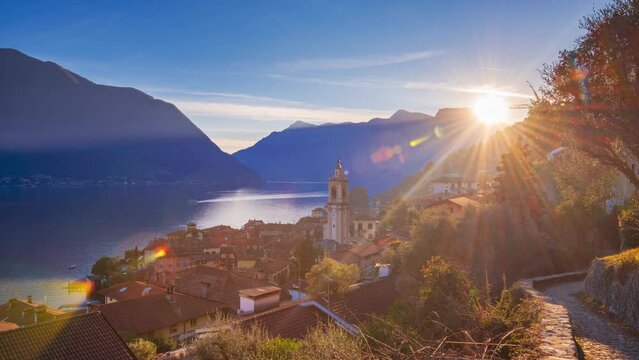 Sala Comacina, Como, Italy small town on Lake Como