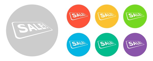 Sale on a white background. Vector illustration.