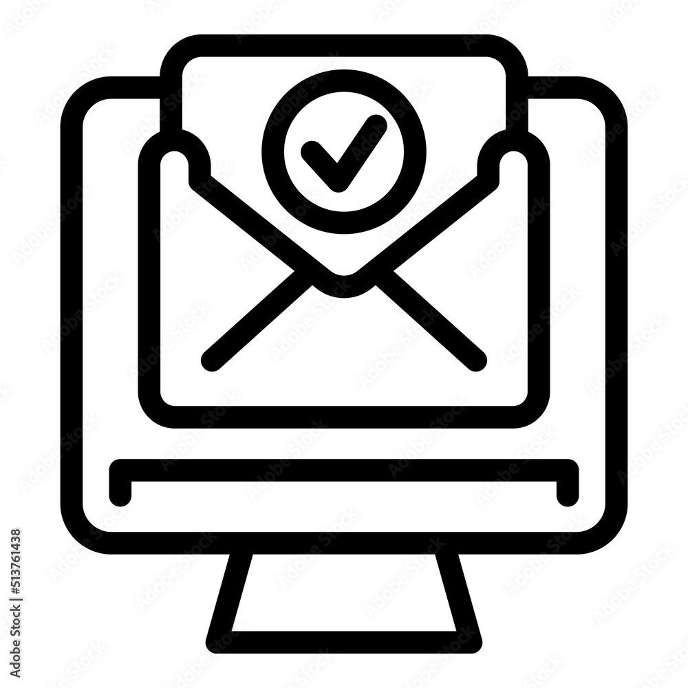Poster inbox mail icon outline vector. document credit. finance form
