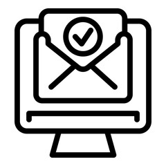 Inbox mail icon outline vector. Document credit. Finance form