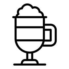 Milkshake icon outline vector. Business cafe. Food shop