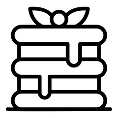 Cream cake icon outline vector. Coffee food. Room bar