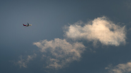 The blue sky and white clouds