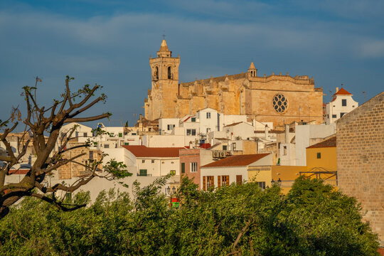 View of Catedral de Santa Maria de Menorca, Ciutadella, Menorca, Balearic Islands