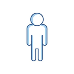 People icon. Two tone icon style. Simple design editable