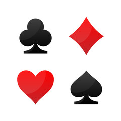 Hearts diamonds clubs spades casino suits