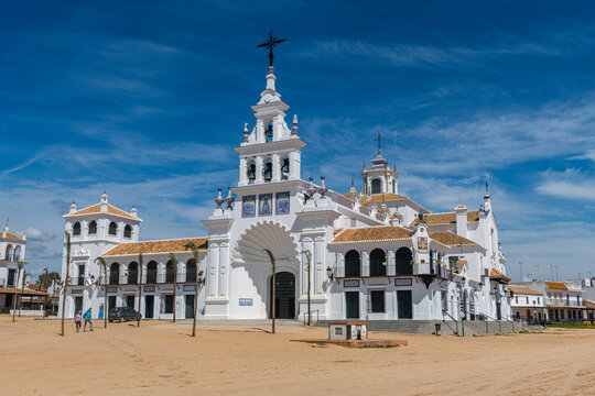 Santuario de Nuestra Senora del Rocio, El Rocio, Donana National Park, UNESCO World Heritage Site, Andalucia