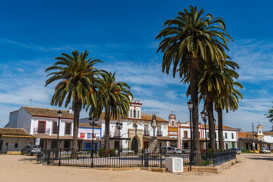 Village of El Rocio, Donana National Park, UNESCO World Heritage Site, Andalucia