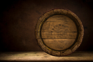 Wine barrels in a old wine cellar